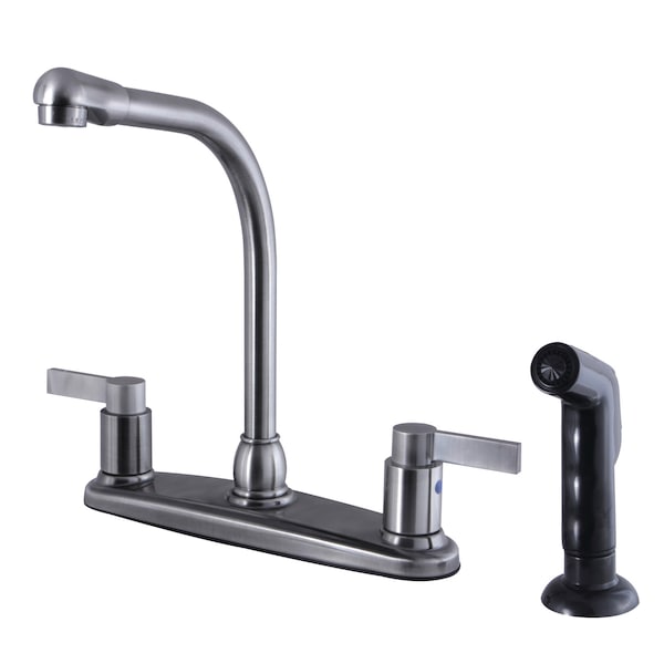 Nuvofusion FB2754NDLSP 8" Centerset High-Arch Kitchen Faucet with Plastic Sprayer FB2754NDLSP - main